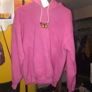 pink butterfly hoodie
